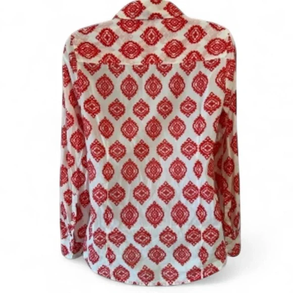 Preppy Crown & Ivy Casual Balletcore Button Down Top - Picture 2 of 8